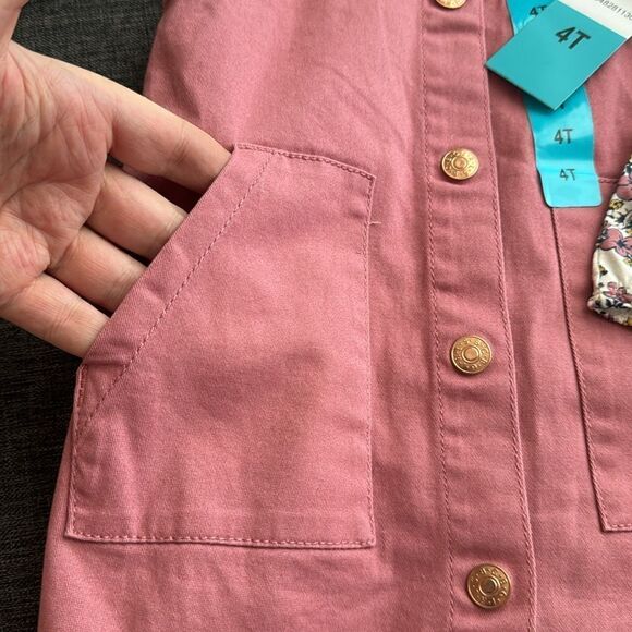 BCBG Jumper Set Girls Kids 4T 2 Piece Dusty Rose New - Picture 5 of 7